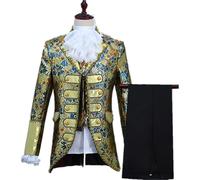 CAMDOM Victorian Costume Suits for Men Medieval Palace Court Style Prince Cosplay Suit Charming Stage Fancy Dress