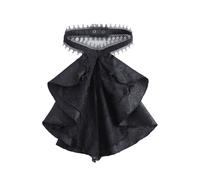 CAMDOM Victorian Gothic Colonial Jabot Collar Medieval Ruffled Neck Collar Halloween Costume Accessories