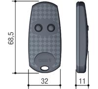 CAME 001TOP-432EE 2-Channel Multi-User Garage/Gate Remote Transmitter Black