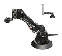 Came-TV Camera Car Suction Cup Mount Stabilizer for DJI Osmo Pocket 3, Action Camera Car Mount, Shock Absorber Arm Compatible with DJI Osmo Pocket/Gopro/Insta360/Phone, 1/4" Mounting Holes (PK02)