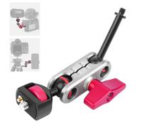 Came-TV Camera Magic Arm with Dual Universal Ball Head & 1/4" Screws, Aluminum Magic Arm Camera Mount 360° Rotation Articulating Magic Arm for Monitor/LED Light/Microphone/Camera Cage/Tripod (64004)