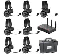 Came-TV Waero Full Duplex Wireless Intercom Headset System with Noise Cancellation, 1200ft Team Communication Group Talk, Single-Ear Headset for Media Production Stage Concert 7 Users