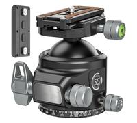 camear accessorise, 55mm Ball For Heavy DSLR Sealed CNC Aluminum 360° Panoramic Tripod Head Mount Arca Swiss Quick Release Plate Load 40kg,for parts(Add MLOK Plate)