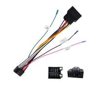 CAMECHO 16 Pin to Car ISO Adapter Cable for Android Car Stereo ISO Standard Socket with Steering Wheel Control Lines and Reverse Control Line Wiring Harness