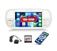 CAMECHO 1G+32G Android 13 Car Stereo for Fiat 500 2007-2015 Support Mirror Link 7" Touch Screen Car Radio with Bluetooth WiFi GPS Navigation FM RDS Radio EQ USB SWC Head Unit