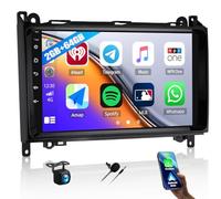 CAMECHO 2+64G Android Car Stereo for Mercedes Benz A B Class W169 W245 W639 Sprinter W906 Vito Viano with Wireless CarPlay Android Auto, 9" 2.5D Touchscreen Car Radio with Bluetooth GPS WiFi Camera