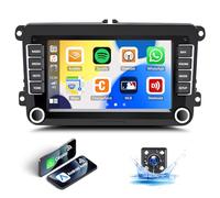 CAMECHO 2 Din Android 13 Car Stereo for VW Golf 5 Plus 6 Passat B6 Polo with Wireless Carplay Android Auto, CAMECHO 7 Inch Touch Screen Bluetooth Car Radio GPS Navi WiFi FM HiFi SWC+ Reversing Camera