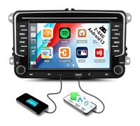 CAMECHO 2G+64G Android 13 2 Din Car Stereo for VW Golf 5 MK5 MK6 Passat B6 Polo with Wireless Carplay Android Auto, GPS Navi WiFi 7 Inch Touchscreen Bluetooth Car Radio FM/RDS USB SWC