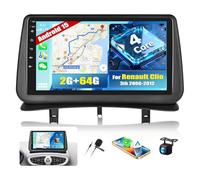 CAMECHO 2GB+64GB for Renault Clio 3 2005-2012 Radio, 9" HD Touchscreen Android 15 Car Stereo with Wireless CarPlay & Android Auto, Built-in GPS Sat, Double DIN Multimedia Player with Canbus