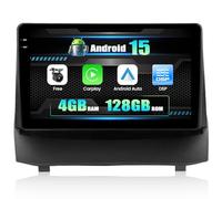 CAMECHO 4+128G Android 15 Carplay Car Stereo for Ford Fiesta 2009-2014, Wireless Carplay and Android Auto, 9 Inch 2 Din INCELL Screen Radio with Bluetooth WIFI FM/RDS 32EQ Mirror Link+Camera