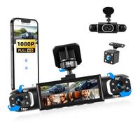 CAMECHO 4 Channel Dash Cam 360° Full Car Coverage | Front and Rear Dash Camera with 1080P Night Vision & Reversing Aid | 3.16" Screen | Loop Recording | Plug & Play | No WiFi/APP