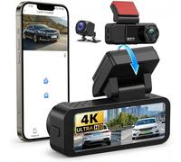 CAMECHO 4K Dash Cam Front and Rear Camera with WiFi, 3.16" Screen, ADAS & BSD, 24/7 Parking Monitor, Built-in GPS, Dual Channel Dashcam for Cars, Night Vision, Loop Recording, Supports 128GB