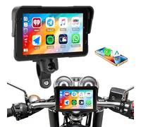 CAMECHO 5 Inch IPS HD Wireless Motorcycle Carplay Dashcam, Wireless CarPlay & Android Auto, IP68, Universal Bluetooth Monitor with GPS Sat Nav EQ Adjustment for Motorbike