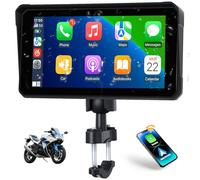 CAMECHO 6" Motorcycle Carplay Screen, Wireless CarPlay & Android Auto, HD 1440 * 720 IP68 Waterproof Touchscreen, Portable Car Play Stereo for Motorbike, Bluetooth Trans, Voice Control, Mirror Link