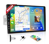 CAMECHO 9 inch Single Din Touch Screen Car Stereo Bluetooth with Wireless CarPlay/Android Auto MP5 Player, Mirror Link, Steering Wheel Control, 7-Color Backlight, External Mic & Rear Camera