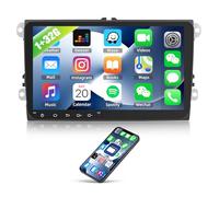 CAMECHO Android 13 Car Stereo for VW Golf/SEAT/Skoda 9" HD Touchscreen with Navi Built-in GPS, Split Screen