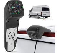 CAMECHO Brake Light Reverse Cam for VW Crafter 2017, IP67 Waterproof Backup Camera, AHD/CVBS Switch, IR Night Vision, 140° Wide Angle, 10M Cable