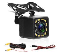CAMECHO Car Reversing Camera with Super Night Vision IP68 Waterproof Rear View Camera 170° Wide Angle 12 LED Night Visions+6M Video Cable Reverse Camera for Car/Van/Truck/Bus