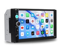 CAMECHO Double Din Car Stereo with Bluetooth, 7 inch Touch Screen Car Radio with Mirror link for Android/IOS FM Radio SWC EQ USB AUX TF Input, Car Multimedia Player, 2 Din Head Unit