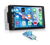 CAMECHO Double Din Car Stereo with Bluetooth Hands-Free, 7 inch Touch Screen Car Radio Mirror Link FM Radio EQ SWC USB/Type-C/AUX/SD input