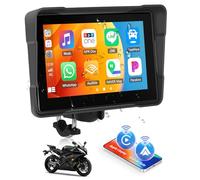 CAMECHO Motorcycle Carplay Screen, Wireless Car Play & Android Auto, 5" Portable Car Stereo for Motorbike, IP67 Waterproof Touchscreen, Dual Bluetooth, EQ, Voice Control, Mirror Link