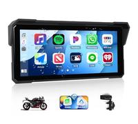 CAMECHO Portable Car Play Screen for Motorcycle, Wireless CarPlay & Android Auto for Motorbike, 8.1" IP68 Waterproof Touch Screen Motorcycle GPS Navigation System,Bluetooth, Support Siri USB TF EQ 12V