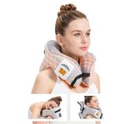 CAMECO 4 in 1 Neck Heating Pad & Massager & Nap Pillow & Travel Pillow for Pain Relief, 5000mAh Cordless 3D U-Shaped Vibration Massage Heated Neck Wrap for Traveling Sleeping Airplane, Memory Foam