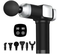 CAMEFER - Deep Tissue Massage Gun, Portable Percussion Electric Muscle Massager for Pain Relief, Handheld Massagers with 30 Speeds and 6 Accessories for Back and Neck