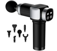 CAMEFER Deep Tissue Massage Gun, Portable Percussion Muscle Massager with 30 Speeds & 6 Attachments, Handheld Electric Back & Neck Massager for Pain Relief