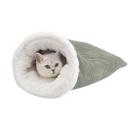 CAMEIRGOU Cat Sleeping Bag, Washable Self Warming Cat Bed Snuggle Sack, Warm Indoor Cat Cave Bed, Soft Plush Pet Calming Bed, Cosy Pet Nest Bed, Winter Pet Bed For Dogs And Cats Up To 6kg (gray)