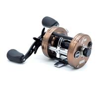 CAMEKOON X-Tribe Round Baitcaster Fishing Reel, Centrifugal Braking System Casting Reel, Solid Brass Main and Pinion Gears, ON/Off Line Out Clicker, 4+1 Stainless Steel Ball Bearings, Double Grips