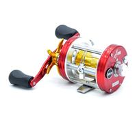 CAMEKOON X-Tribe Round Baitcaster Fishing Reel, Centrifugal Braking System Casting Reel, Solid Brass Main and Pinion Gears, ON/Off Line Out Clicker, 4+1 Stainless Steel Ball Bearings, Double Grips