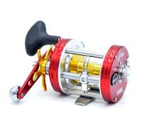 CAMEKOON X-Tribe Round Baitcasting Fishing Reel, Synchronized Level Wind System, 17 LBs Powerful Carbon Drag, 5.3:1 Gear Ratio, Single Power Handle, All Metal Frame and Side Covers for Saltwater