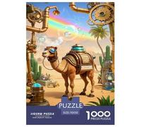 Camel 1000 Pieces Portable Jigsaw Puzzle Age 3+ Quirky, Abstract Design, Home Decoration, Educational, Challenging Puzzle Games 70x50cm/1000pcs