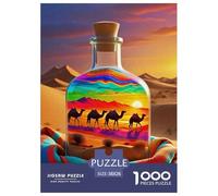 Camel 1000 Pieces Portable Jigsaw Puzzle Animal Age 3+ Quirky, Abstract Design, Home Decoration, Educational, Challenging 38x26cm/1000pcs