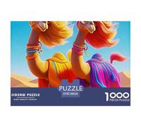 Camel 1000 Pieces Premium Jigsaw Animal Age 3+ Quirky, Abstract Design, Fun Details, Educational, Challenging Puzzle Games 38x26cm/1000pcs