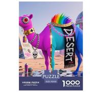 Camel 1000 Pieces Premium Jigsaw Animal Age 3+ Quirky, Abstract Design, Fun Details, Educational, Challenging 70x50cm/1000pcs