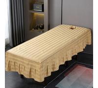 Camel,65x190cm/2.1x6.2ft,Washable Elastic Massage Table Cover with Face Hole,Reusable Spa Treatment Massage Bed Sheet Suitable for Beauty Massage Salons SPA and Therapists