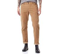 camel active Houston Men's Regular Fit Trousers with Structured Jeans, Beige, 34 W/36 L