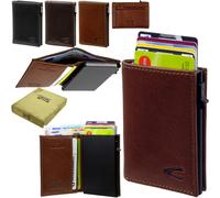 Camel Active Leather Aluminum Wallet Coin Purse Credit Card Holder RFID