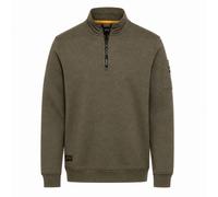 camel active Men Sweatshirt Regular Fit Mock Neck 8W47 409410 Dark Oliv