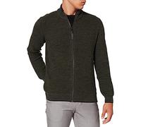camel active Men's 409528/6k08 Cardigan Sweater, Olive Brown, M