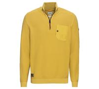 camel active Men's Knitted Troyer Made from Certified Organic Cotton, Yellow, M