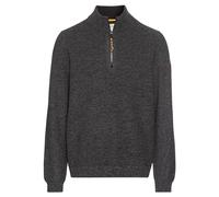 camel active Men's Cotton Blend Knitted Troyer, Darkgray, XL