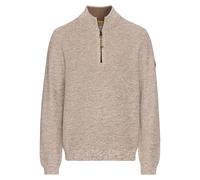 camel active Men's Cotton Blend Knitted Troyer, Sand, 3XL
