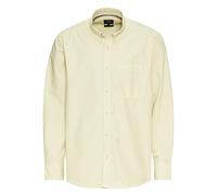 camel active Men's Cotton Shirt with Chest Pocket, Long Sleeve Cotton Shirt in Regular Fit, Light Green, XXL