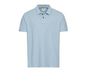 camel active Men's Half Sleeve Pure Cotton Polo Shirt, Blue, L