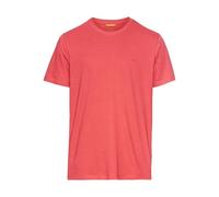 camel active Men's Herren Basic T-Shirt aus Reiner Baumwolle Rot, Menswear-l, red, L