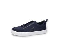 camel active Men's Herren Canvas Sneaker mit Lederbesatz Navy, Menswear-42, 8 UK