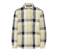 camel active Men's Herren Kariertes Langarm Hemd aus Baumwolle Grün, Menswear-XXL Shirt, Green